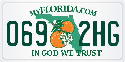 FL license plate 0692HG