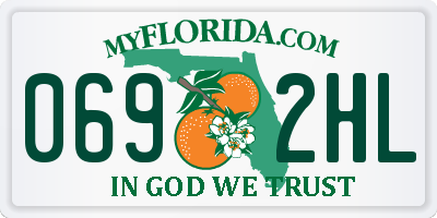 FL license plate 0692HL