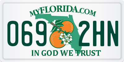 FL license plate 0692HN