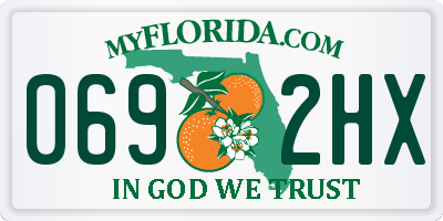 FL license plate 0692HX