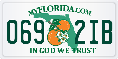 FL license plate 0692IB