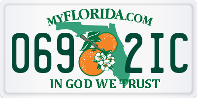 FL license plate 0692IC