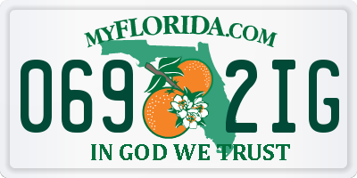 FL license plate 0692IG