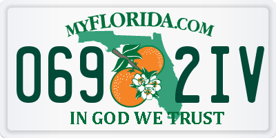 FL license plate 0692IV