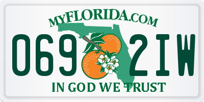FL license plate 0692IW