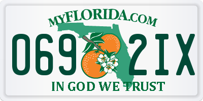 FL license plate 0692IX
