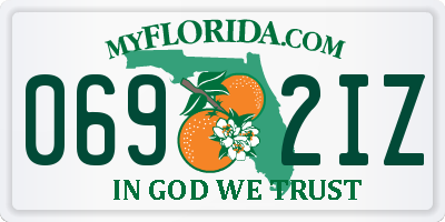 FL license plate 0692IZ