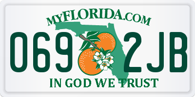 FL license plate 0692JB
