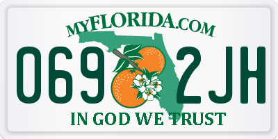 FL license plate 0692JH