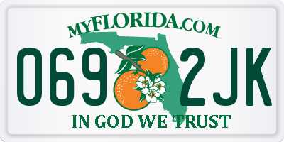 FL license plate 0692JK