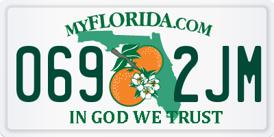 FL license plate 0692JM