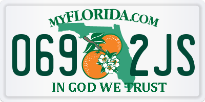 FL license plate 0692JS