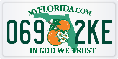 FL license plate 0692KE
