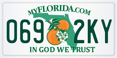 FL license plate 0692KY