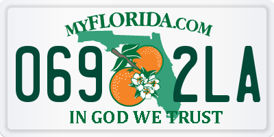FL license plate 0692LA