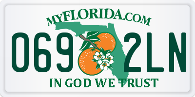 FL license plate 0692LN