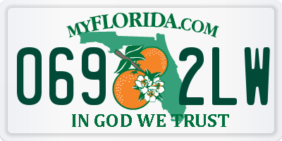 FL license plate 0692LW