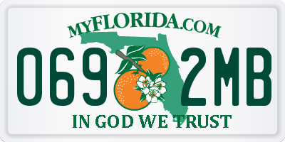 FL license plate 0692MB