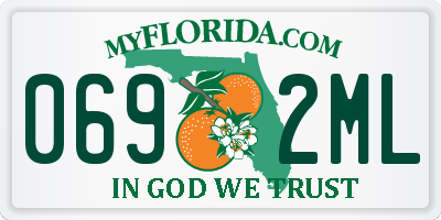 FL license plate 0692ML