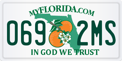 FL license plate 0692MS