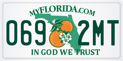 FL license plate 0692MT