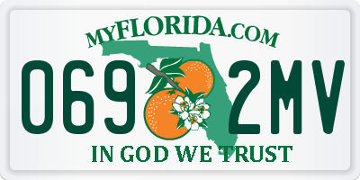 FL license plate 0692MV