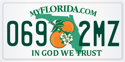 FL license plate 0692MZ