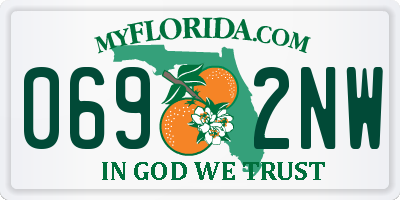 FL license plate 0692NW