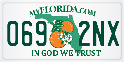 FL license plate 0692NX