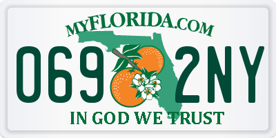 FL license plate 0692NY