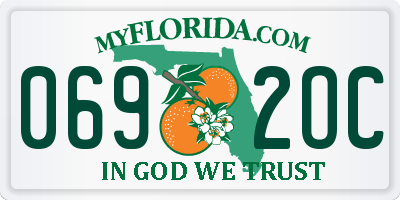 FL license plate 0692OC