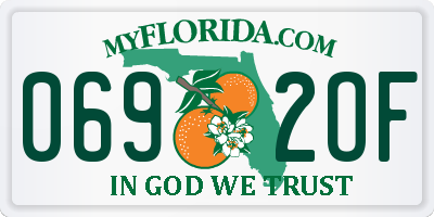 FL license plate 0692OF