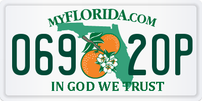 FL license plate 0692OP