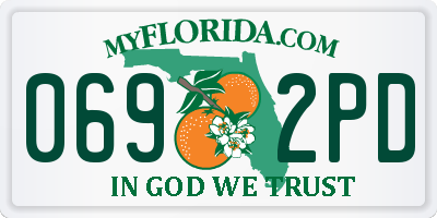 FL license plate 0692PD