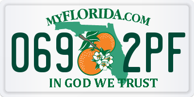 FL license plate 0692PF