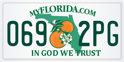 FL license plate 0692PG