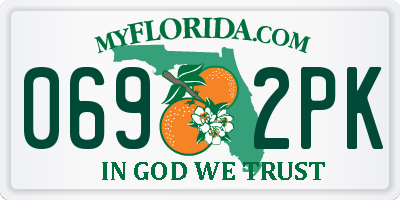 FL license plate 0692PK