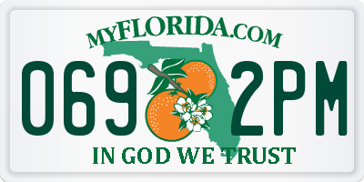 FL license plate 0692PM