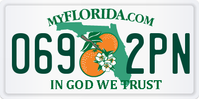 FL license plate 0692PN