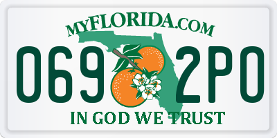 FL license plate 0692PO