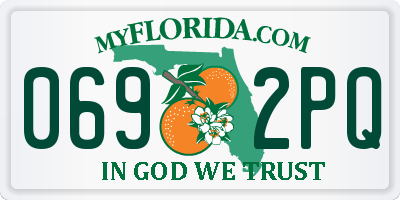 FL license plate 0692PQ