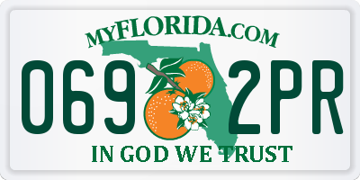 FL license plate 0692PR