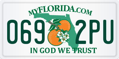 FL license plate 0692PU