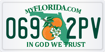 FL license plate 0692PV