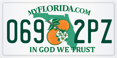FL license plate 0692PZ