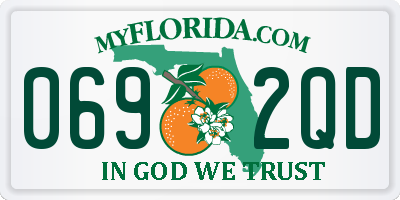 FL license plate 0692QD