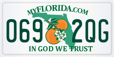 FL license plate 0692QG