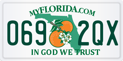 FL license plate 0692QX