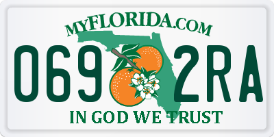FL license plate 0692RA