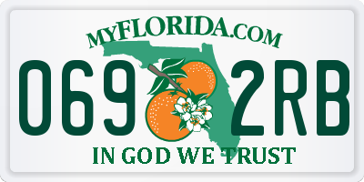 FL license plate 0692RB